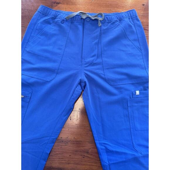FIGS Cairo Cargo Scrub Pants Royal Blue Straight Leg Men's Size Large - Picture 7 of 7